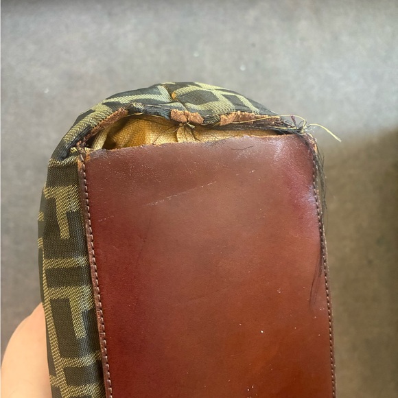 Fendi Olive and Brown Shoulder Bag - Picture 3 of 5